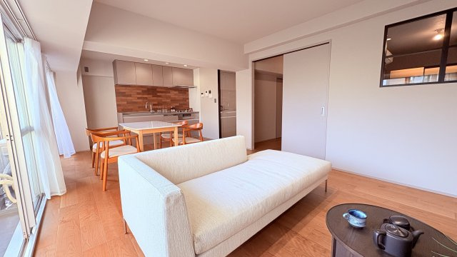 ★仲介手数料半額★高輪グリーンハイツ（品川駅まで徒歩7分の好立地）の居間・リビング