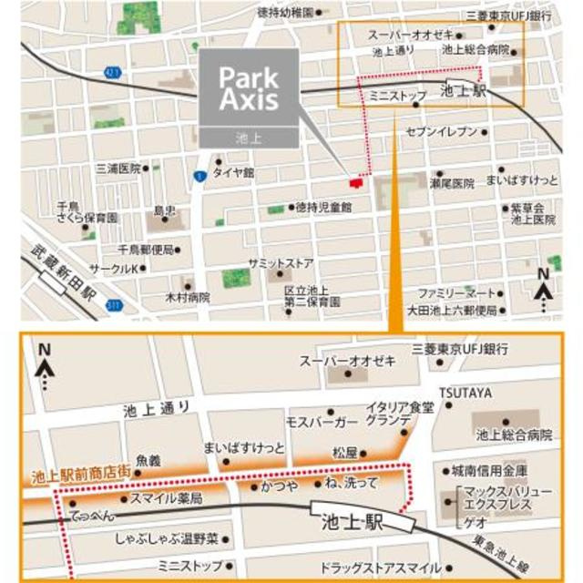 パークアクシス池上の地図