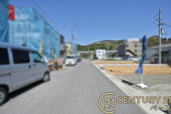 リーブルガーデン外山 ２号棟 ／新築一戸建の前面道路含む現地写真|■現地撮影写真■大和朝倉駅まで徒歩１２分！■