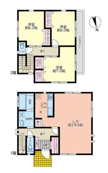 相模原市緑区相原６丁目の中古一戸建の間取り