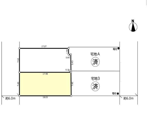 大和市渋谷５丁目の売地の土地図