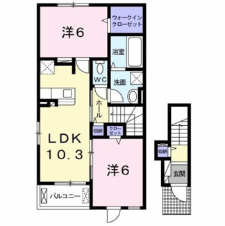 【間取り】 | クラール東鳥生　Ｂ