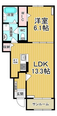 【間取り】 | サザンクロス | カップルさんにオススメのお部屋です♪