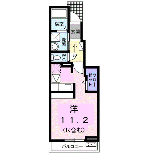 フェリーチェ　虹の間取り