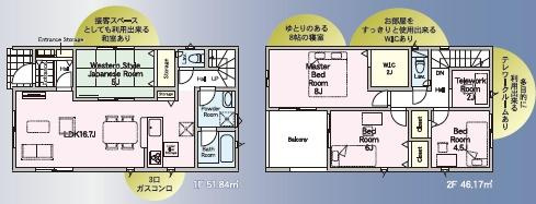 クレイドルガーデン菊陽町津久礼第１２　２号棟の間取り