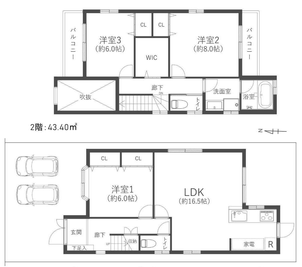 京都市西京区御陵峰ケ堂町戸建の間取り