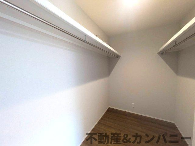 高岡町の新築のおうち　高岡町新築戸建の収納|ウォークインクローゼットです。