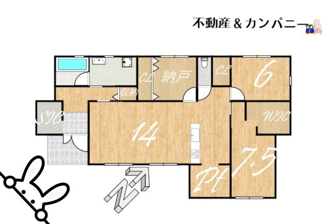 高岡町の新築のおうち　高岡町新築戸建の間取り