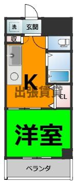 仲介手数料0円！！ランドビル本陣の間取り