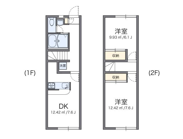 レオパレスディバイン原田の間取り