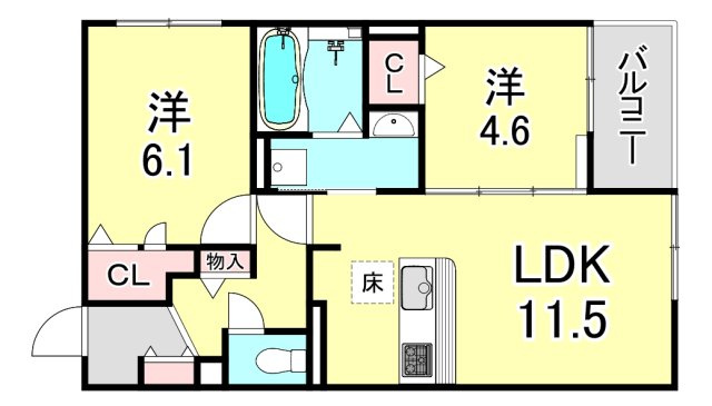 シーグレース浜甲子園の間取り
