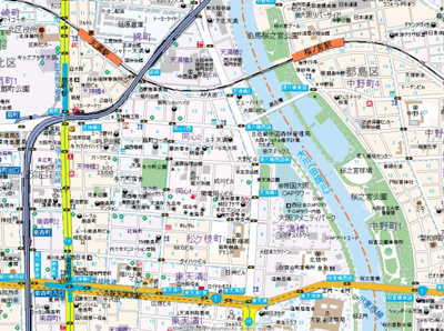 【地図】 | R SQUARE 東天満