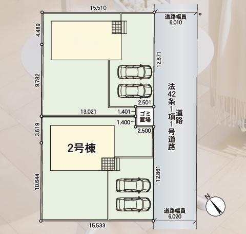 笠間市旭町第9　新築戸建　2号棟の区画図