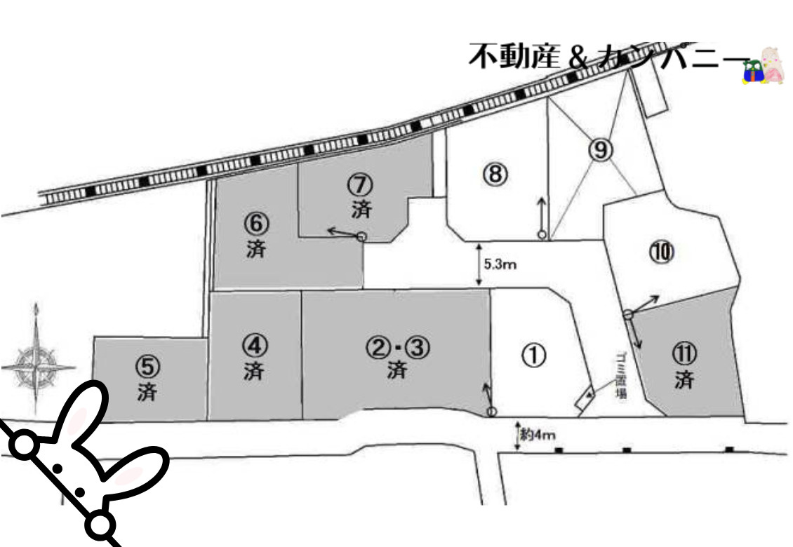 松山市森松町の売地の土地図