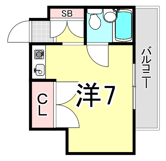 シャンブルド甲東園の間取り
