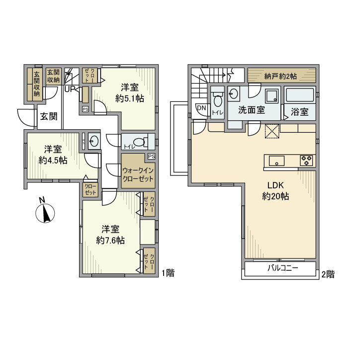 東玉川戸建の間取り