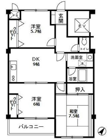 ベルメゾンの間取り