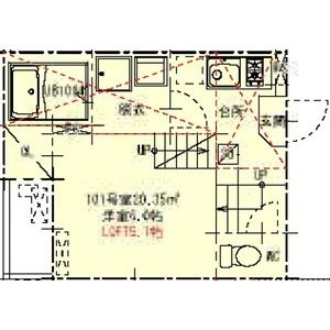 ハーモニーテラス荒中町Ⅱ　名古屋市賃貸　仲介手数料無料の間取り