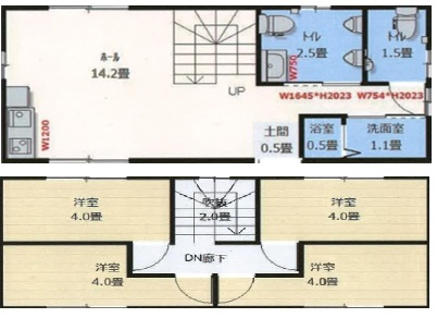 越谷市谷中町４丁目の倉庫の間取り