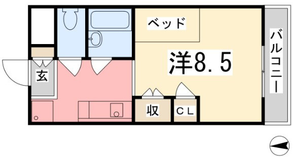 兵庫県姫路市上大野1丁目1棟投資マンション【オーキッドコート】「利回り10％以上」の間取り