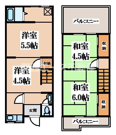【間取り】 | 新池島町1丁目貸家