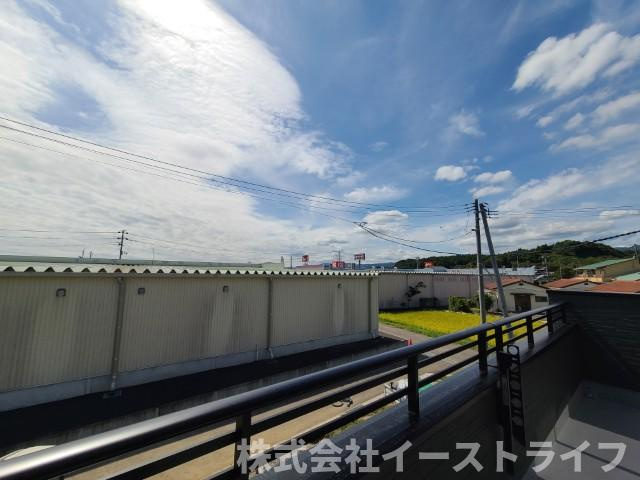 【新築戸建】【オール電化】　いわき市錦町花ノ井3期　全5棟の展望|2号棟写真　バルコニーからの眺望です