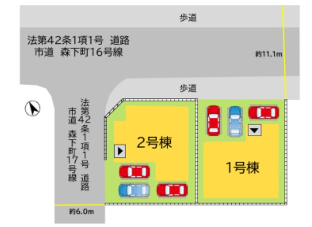 北九州市八幡西区森下町2期の区画図