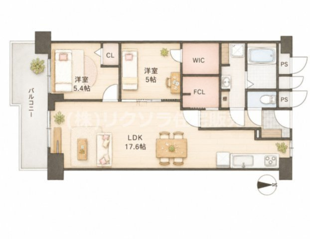 労住まきのハイツ1号棟の間取り|間取り図はいかがですか？ご希望を叶える間取りですか？リビングの広さは？水回りの位置は？カウンターキッチン？など色々な情報が集約されています。弊社ではリフォームなどのご相談も承っております。