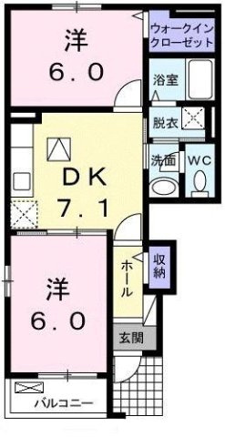 イルマーレ　Ｄの間取り