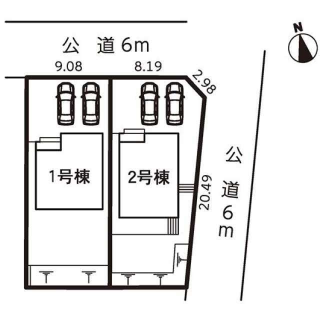 仲介手数料無料）デザイナーズＫｕＲｕＲｉ高森台２号棟の区画図