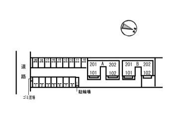 【区画図】 | ディアス川南 B棟
