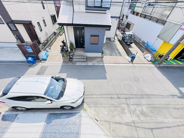 葛飾区西水元２丁目新築戸建【幸田小学校：9分】の展望|バルコニーより道路側眺望・南道路で日当たり良好♪