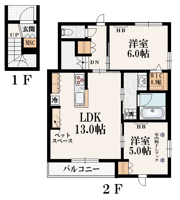 ヴェルテュの間取り