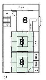 一乗寺赤ノ宮町テナントの間取り|３階