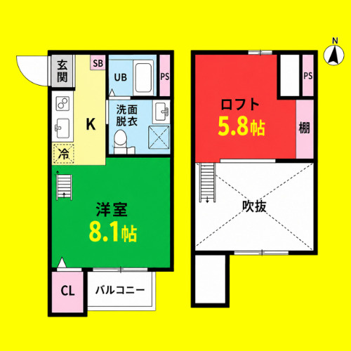 KAHALE小本(カハレコモト)　名古屋市賃貸　仲介手数料無料の間取り