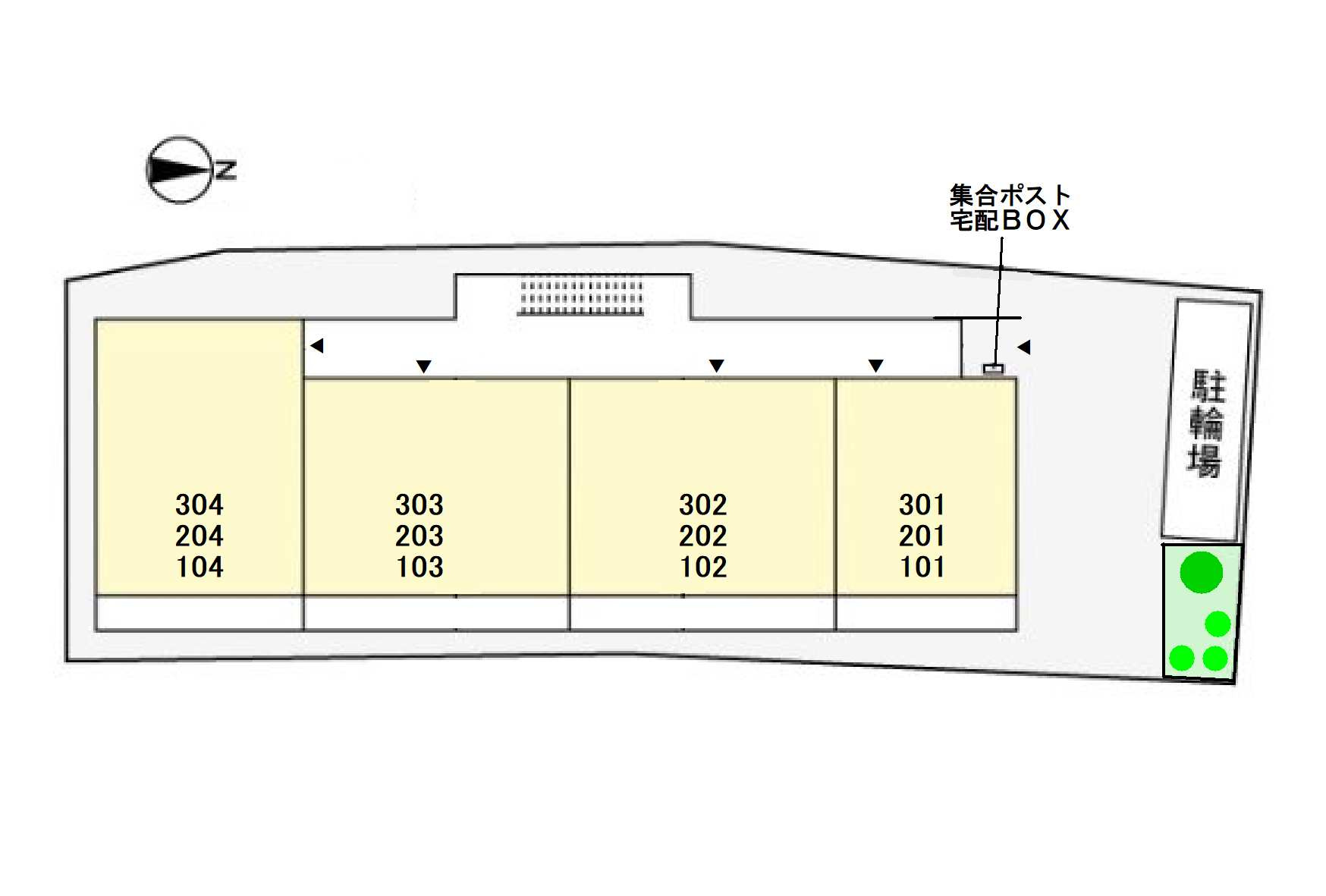 アンソレイエ町屋の区画図
