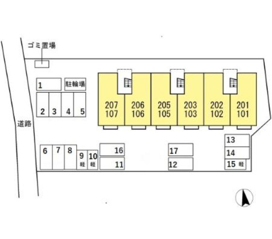 プレミアム参番館の駐車場