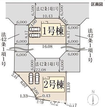 綾部市井倉町日渡りの区画図