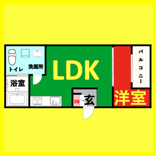 Fleuve B(フルーヴB)　名古屋市賃貸　仲介手数料無料の間取り