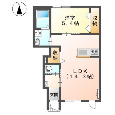 仮）リバーヒルズ里庄の間取り