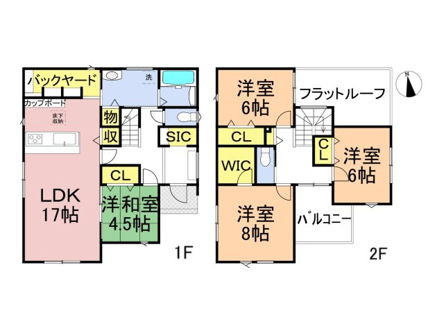 タマタウン　羽島市竹鼻町狐穴（竹鼻小Ⅱ）　全３区画分譲の間取り|■１号棟　■ヤマダ不動産　株式会社リライフ　
■夢のマイホーム購入をフルサポートします！