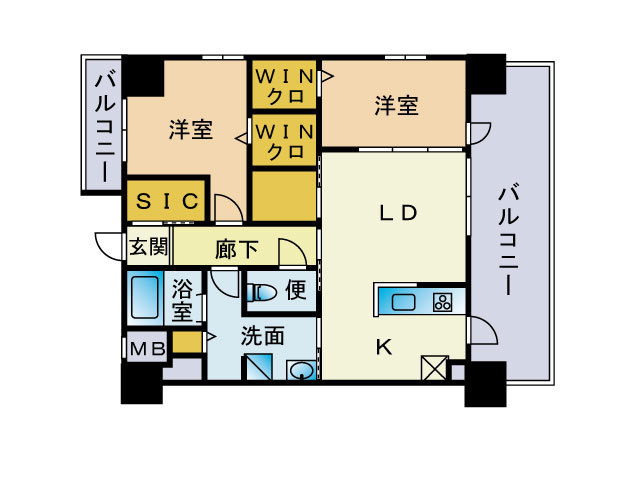 ティーエム薬院の間取り