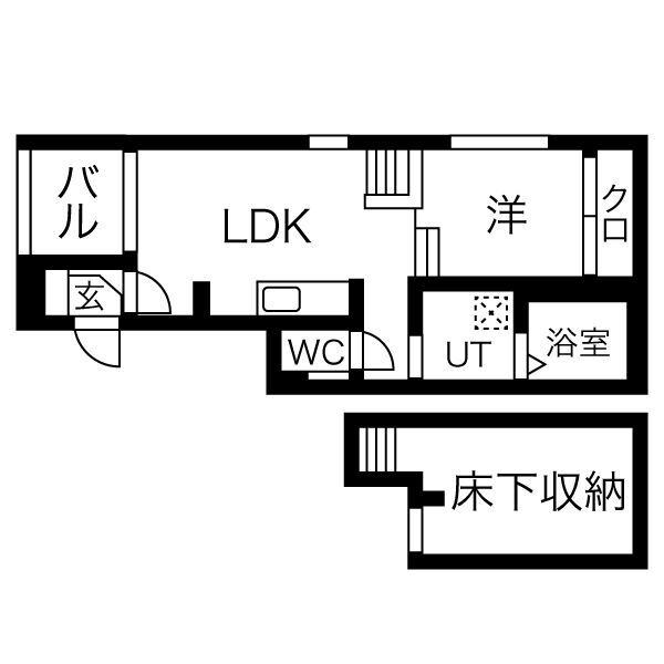 ハーモニーテラス愛知町Ⅴ　名古屋市賃貸　仲介手数料無料の間取り