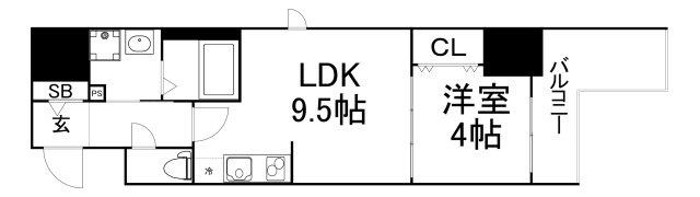 【間取り】 | ラクラス堺筋本町
