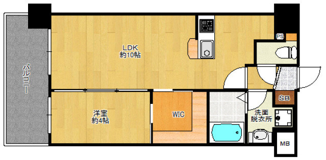 リアンシエルブルー雑餉隈の間取り