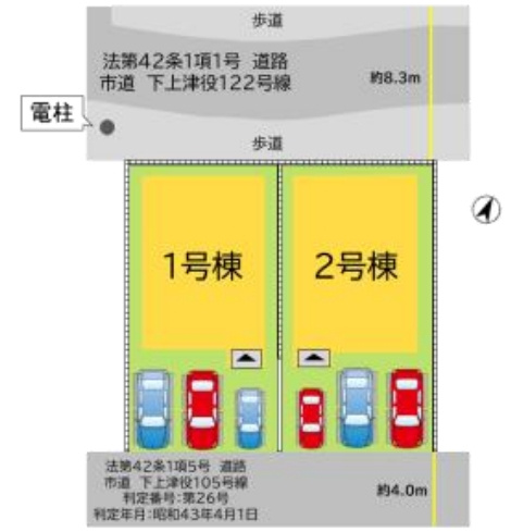 北九州市八幡西区下上津役4丁目3期の区画図