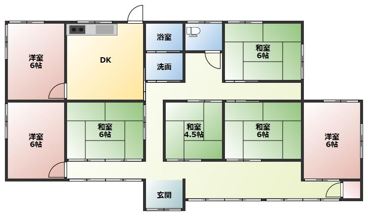 都城市南横市町の中古一戸建の間取り