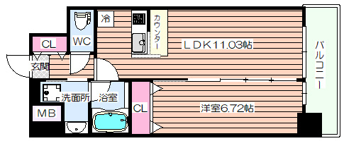 【間取り】 | LaDouceur天満