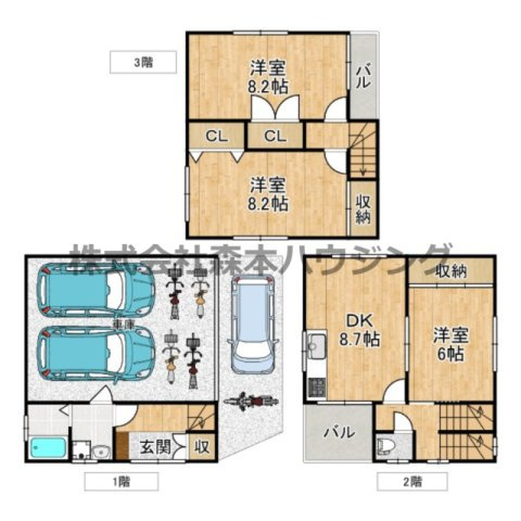 【間取り】 | 　門真市三ツ島6丁目戸建