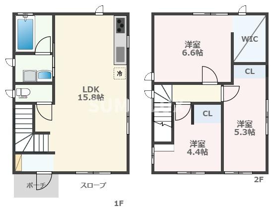 リードタウン南高江の間取り